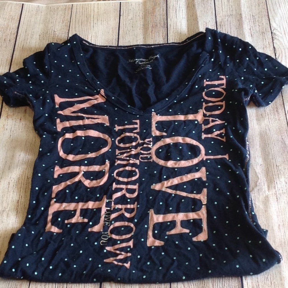 American Eagle vintage navy graphic tee, XS.
